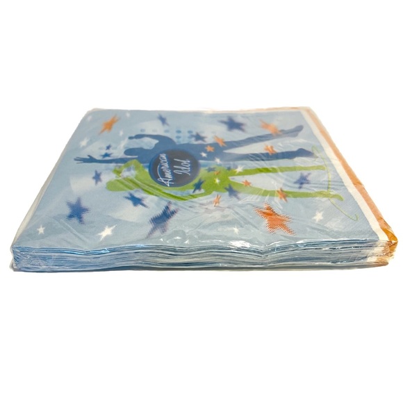 Vintage Y2K American Idol Paper Napkin Set Dinner Beverage Singer Blue Green Fun - Picture 12 of 13